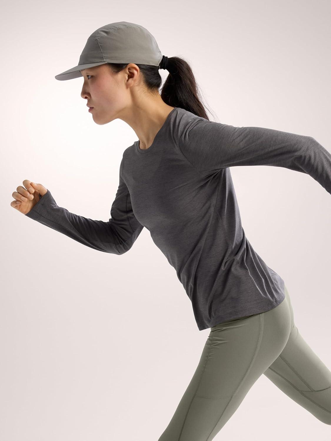 image:imageArcteryx Taema Crew Neck Long Sleeve Shirts for Women Quick Dry Long Sleeve Workout Shirts Hiking Running Fitness TopsBlack Heather