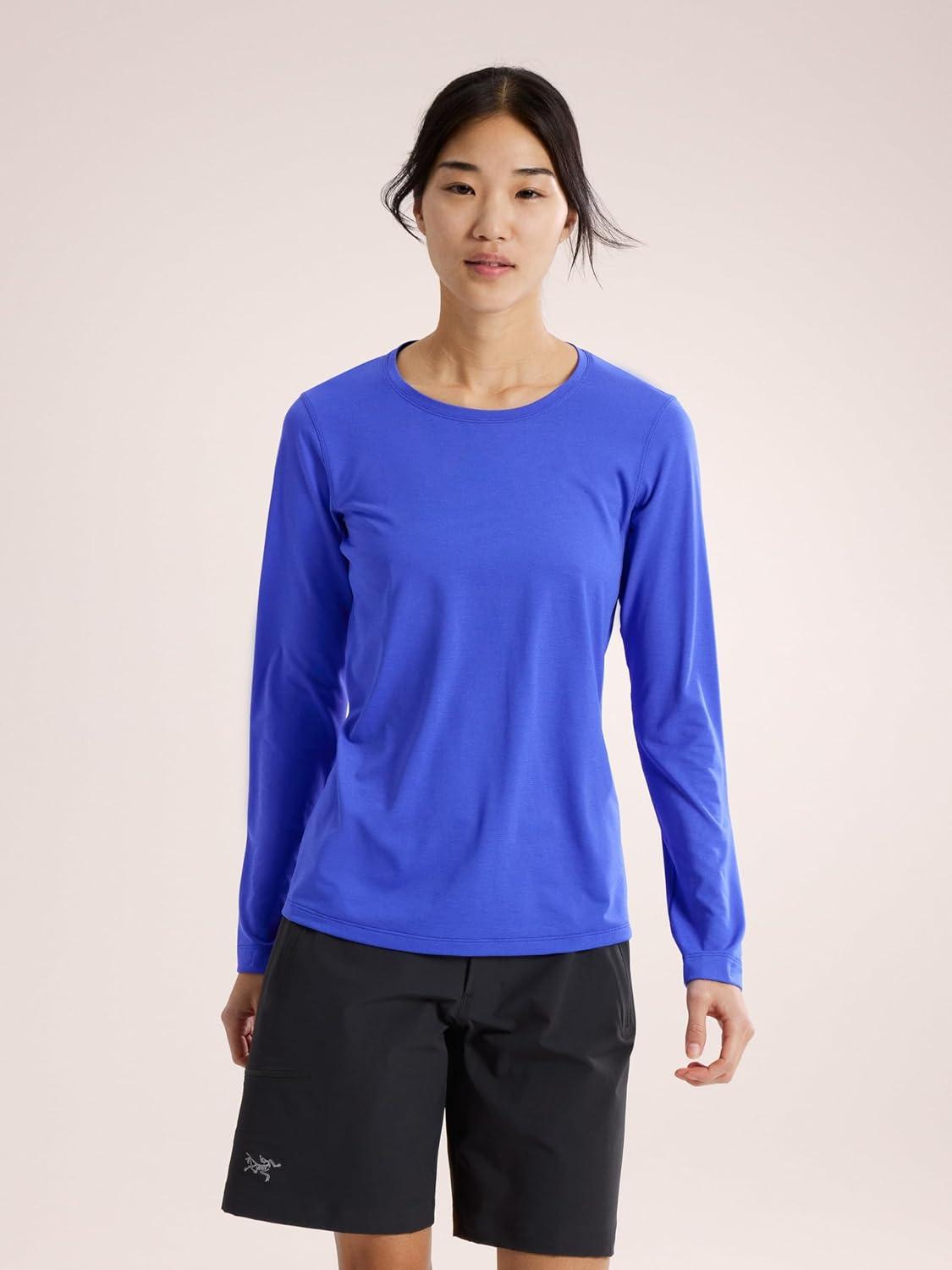 image:imageArcteryx Taema Crew Neck Long Sleeve Shirts for Women Quick Dry Long Sleeve Workout Shirts Hiking Running Fitness TopsElectra Heather