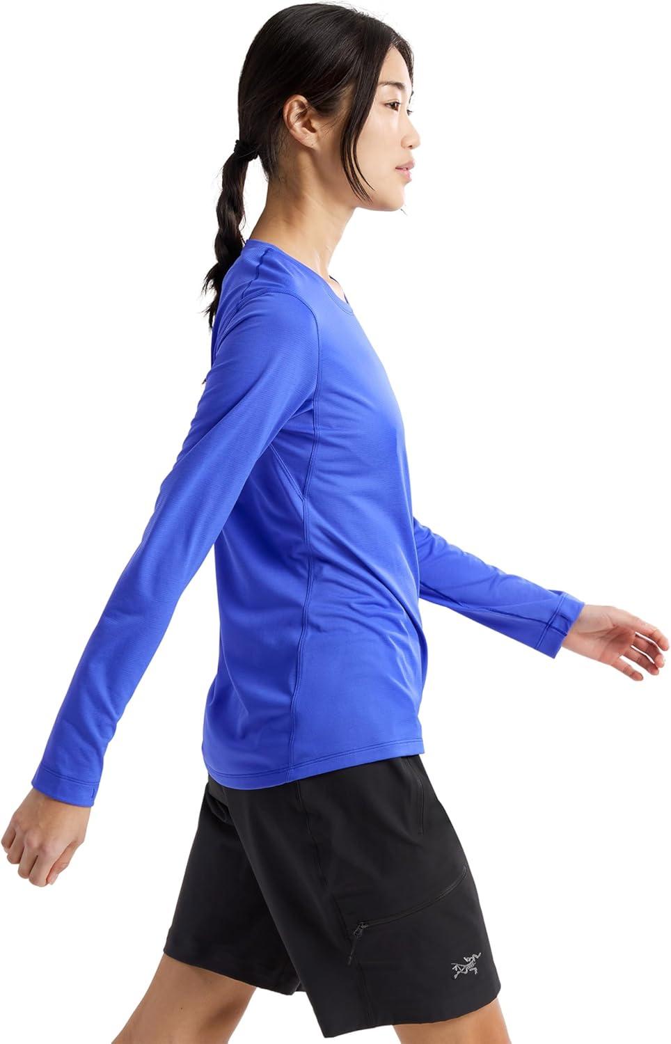 image:imageArcteryx Taema Crew Neck Long Sleeve Shirts for Women Quick Dry Long Sleeve Workout Shirts Hiking Running Fitness TopsElectra Heather