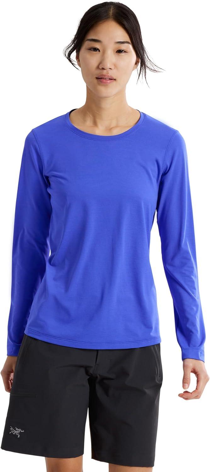 image:imageArcteryx Taema Crew Neck Long Sleeve Shirts for Women Quick Dry Long Sleeve Workout Shirts Hiking Running Fitness TopsElectra Heather