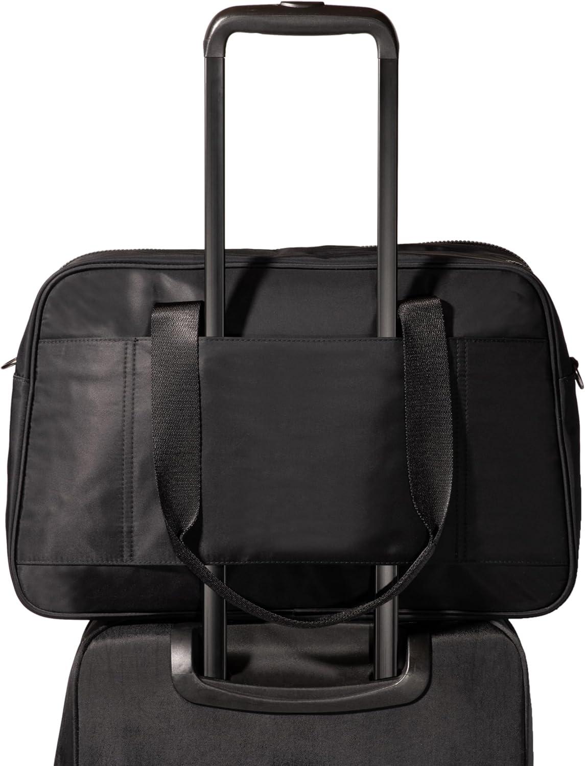 image:imageBaggallini Getaway Split Case Duffel Lightweight 11x17 Inch Overnight Travel Weekender BagSmoke Twill