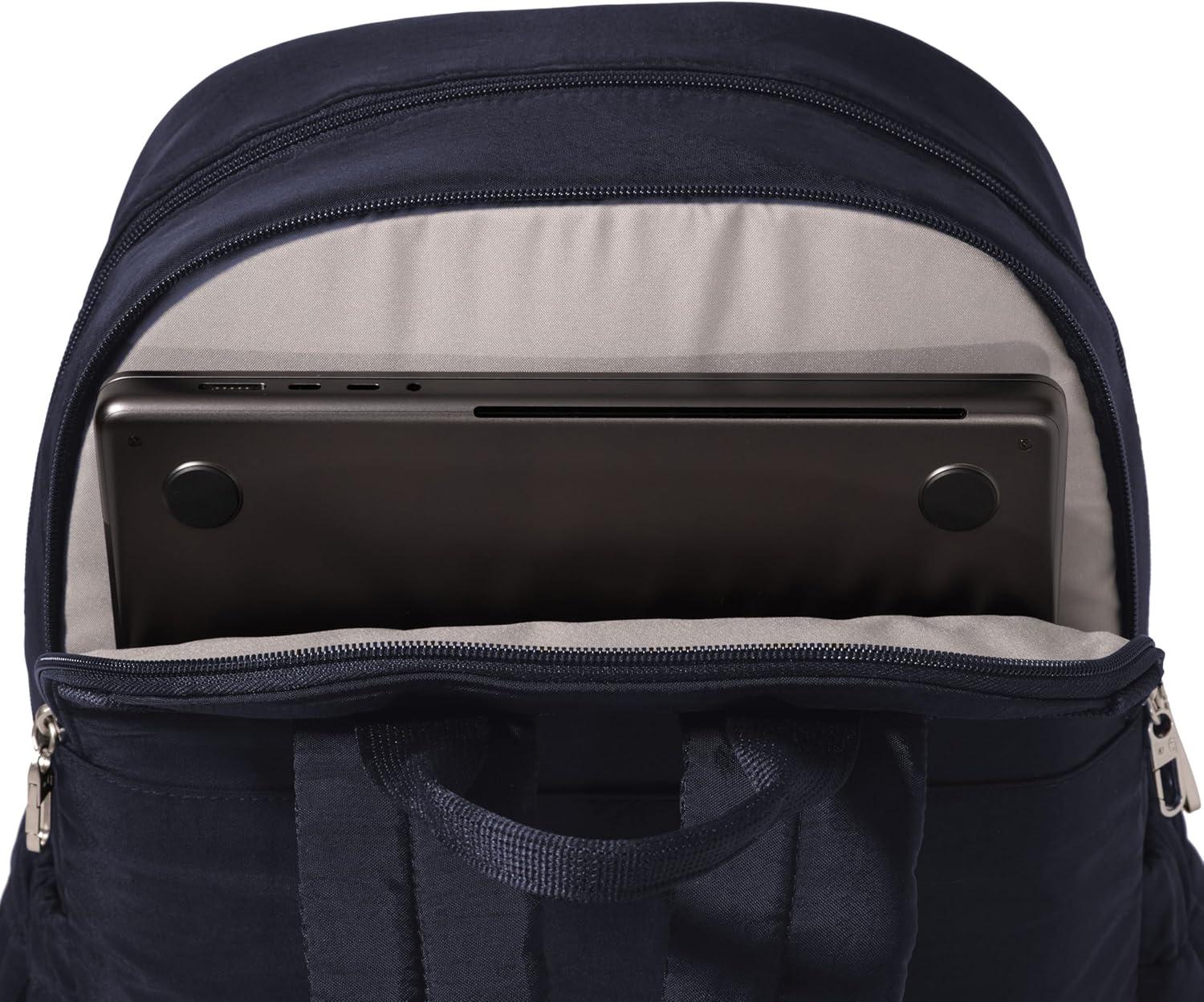 image:imageBaggallini Securtex AntiTheft Laptop Backpack CharcoalFrench Navy