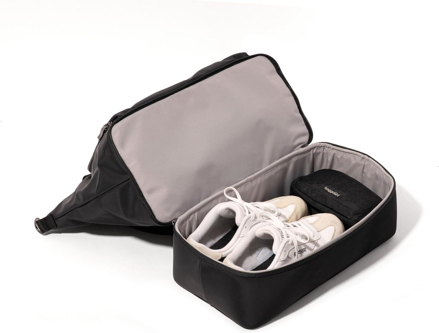 image:imageBaggallini Womens Park Ave Overnight Lightweight 14x20 Travel Essential Weekender Tote BagSmoke Twill