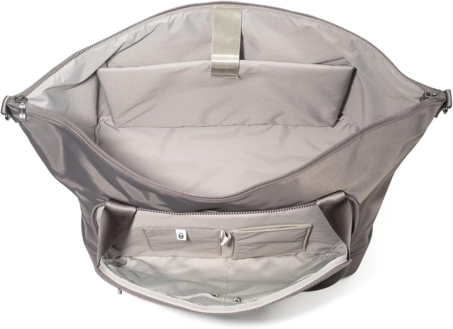 image:imageBaggallini Womens Park Ave Overnight Lightweight 14x20 Travel Essential Weekender Tote BagSmoke Twill