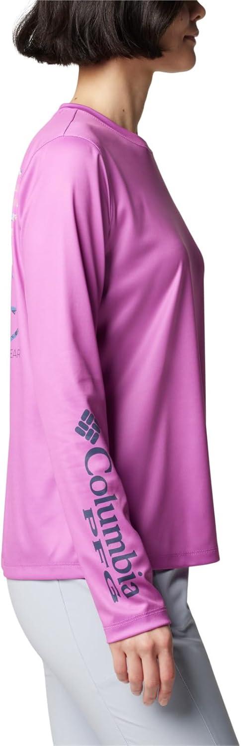 image:imageColumbia Womens Tidal Tee PFG Fish Star Long SleeveBright LavenderFish Star Splashflora