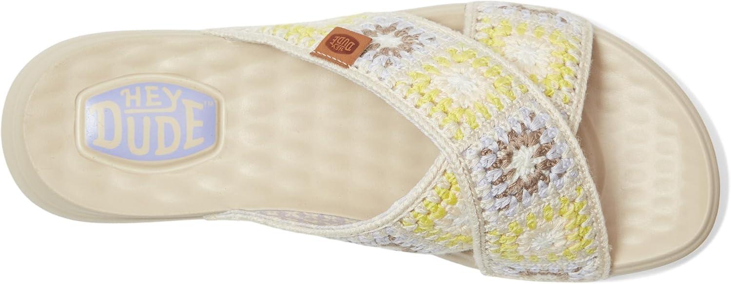 image:imageHEYDUDE womens Christi Slide Cottage CrochetEgretLavenderMulti