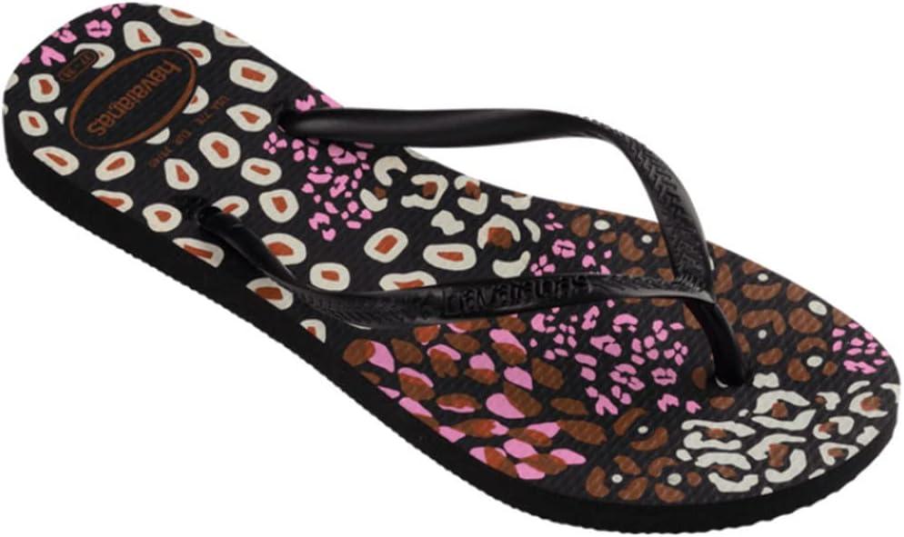 image:imageHavaianas Womens Dragon Flip FlopMulticoloured Black Pink Lemonade