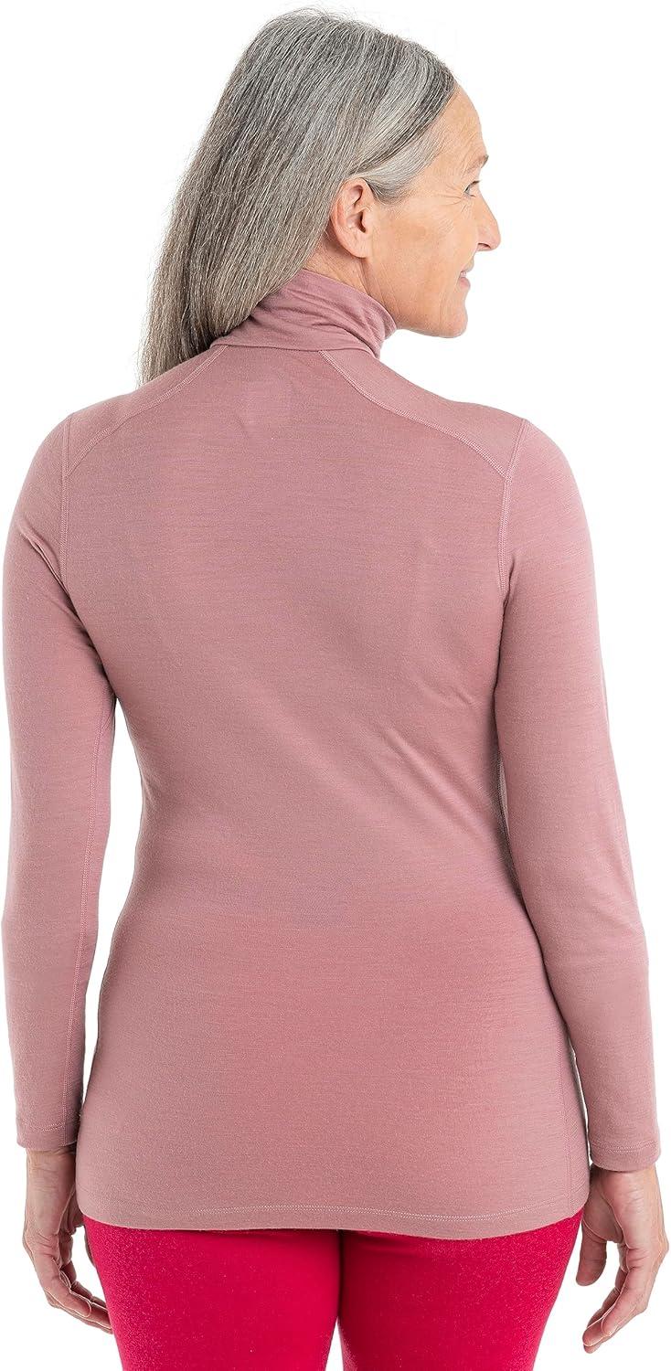 image:imageIcebreaker Merino Womens 200 Oasis Long Sleeve Thermal Cold Weather Half Zip Base Layer TopCrystal