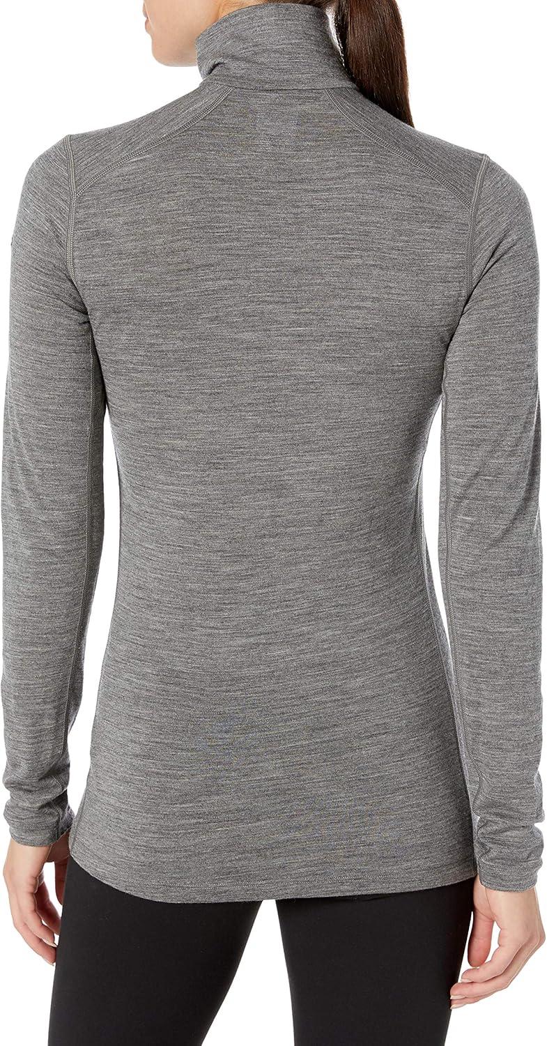 image:imageIcebreaker Merino Womens 200 Oasis Long Sleeve Thermal Cold Weather Half Zip Base Layer TopGritstone Hthr