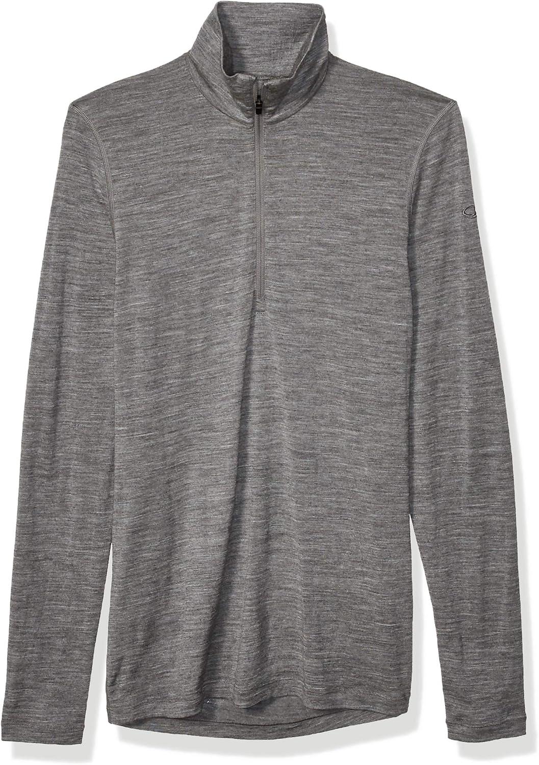 image:imageIcebreaker Merino Womens 200 Oasis Long Sleeve Thermal Cold Weather Half Zip Base Layer TopGritstone Hthr