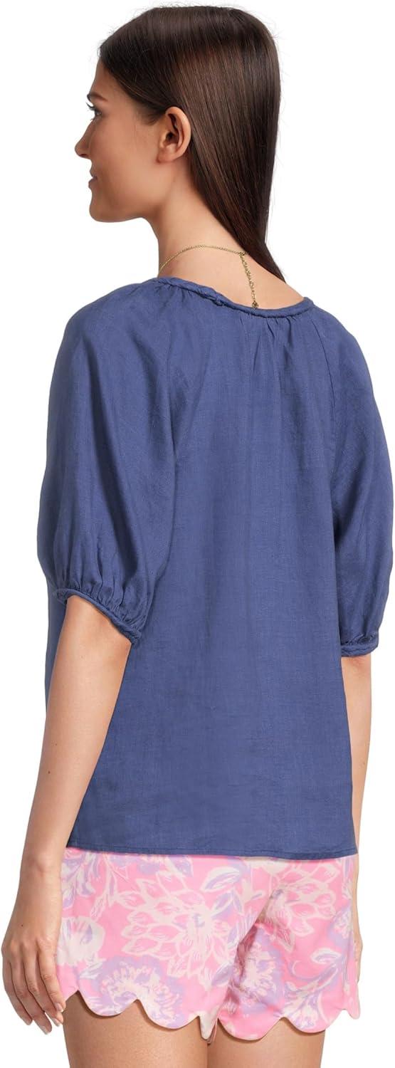 image:imageLilly Pulitzer Womens Calais Short Sleeve TopSapphire Pool