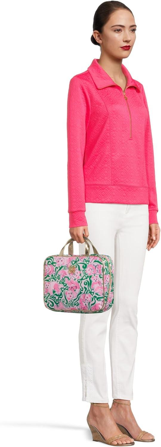 image:imageLilly Pulitzer Womens Constance Cosmetic Case BagPink Quartz Panda N Bows