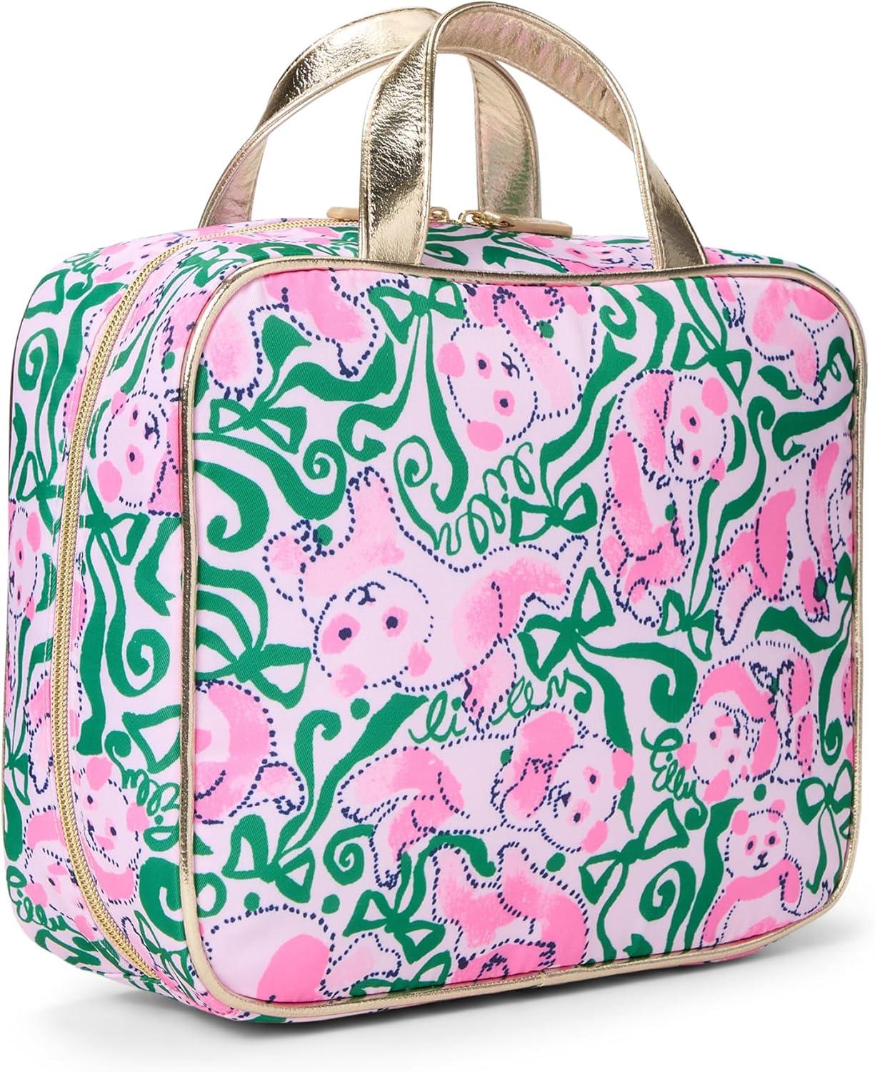 image:imageLilly Pulitzer Womens Constance Cosmetic Case BagPink Quartz Panda N Bows