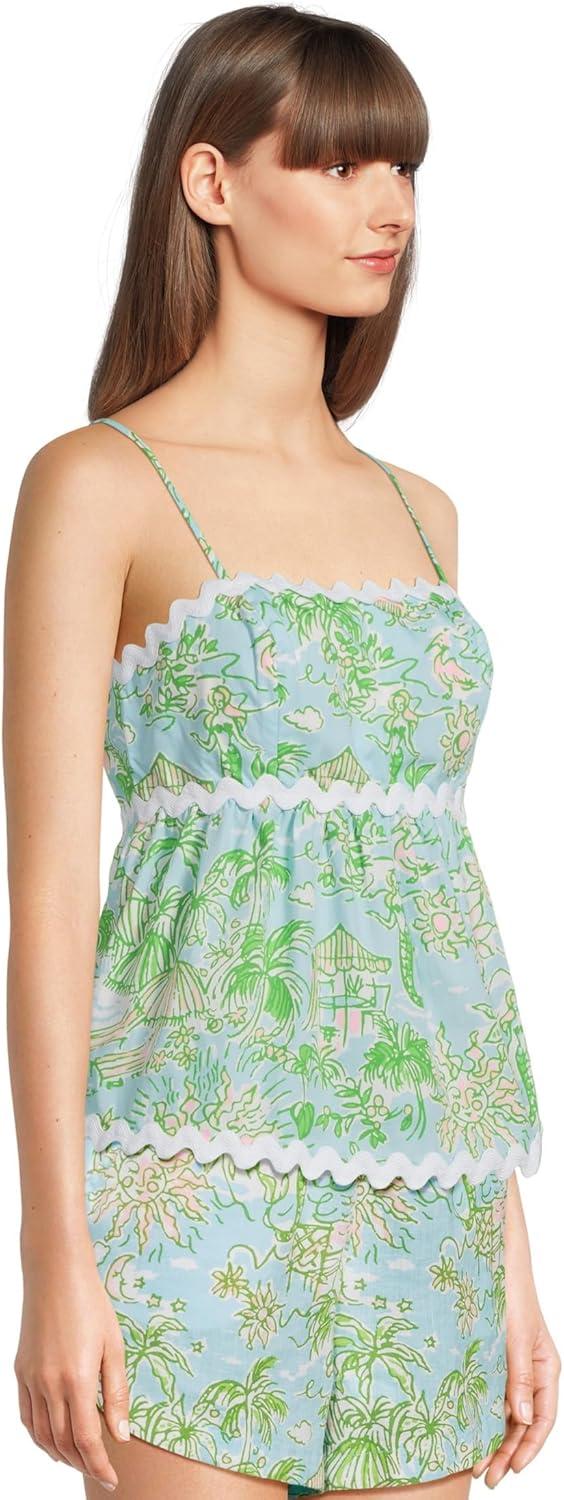 image:imageLilly Pulitzer Womens Jaydis TopFresh Water Blue Sunbathers Bliss