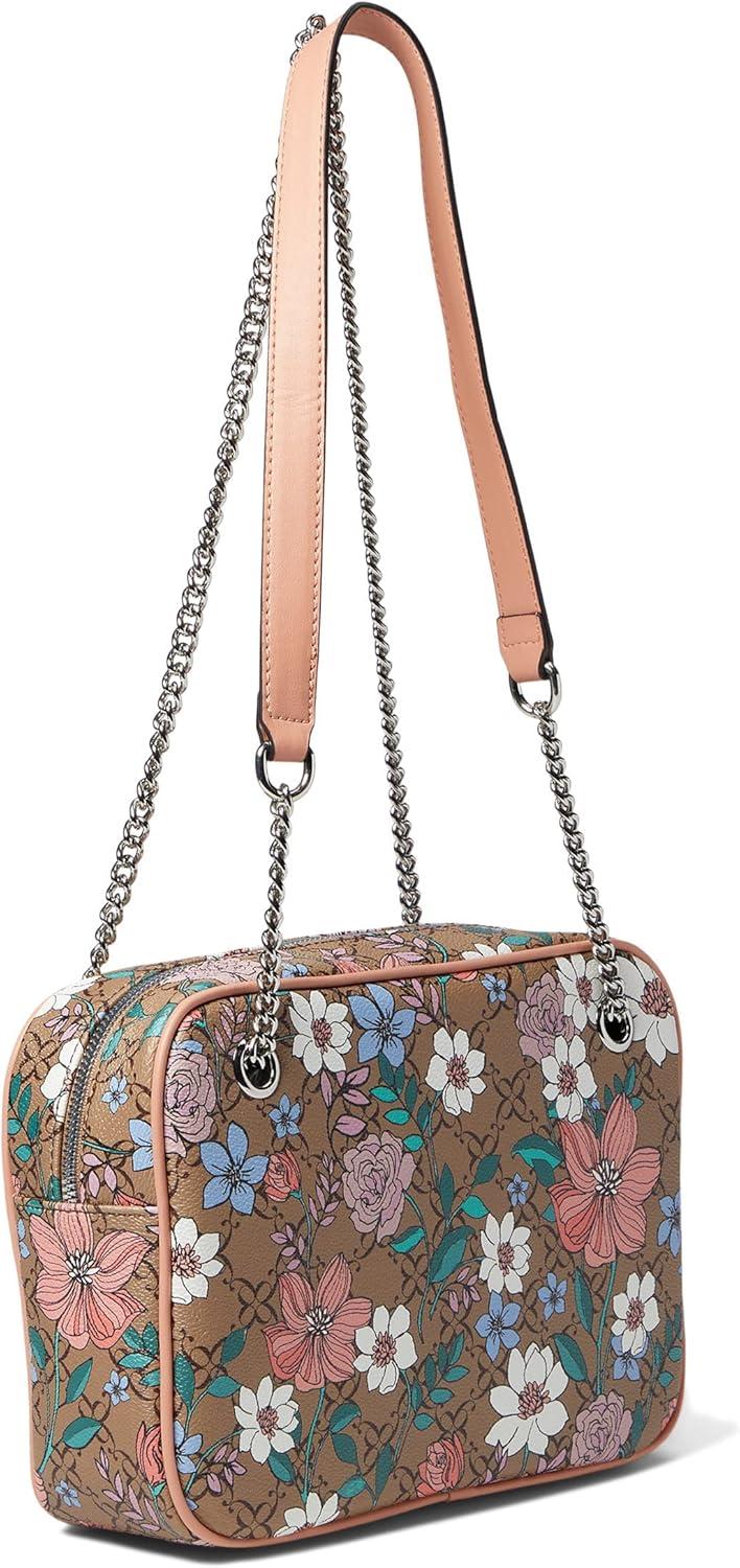 image:imageNine West Georgi Mini Convertible Camera CrossbodyMagnolia Logo Floral