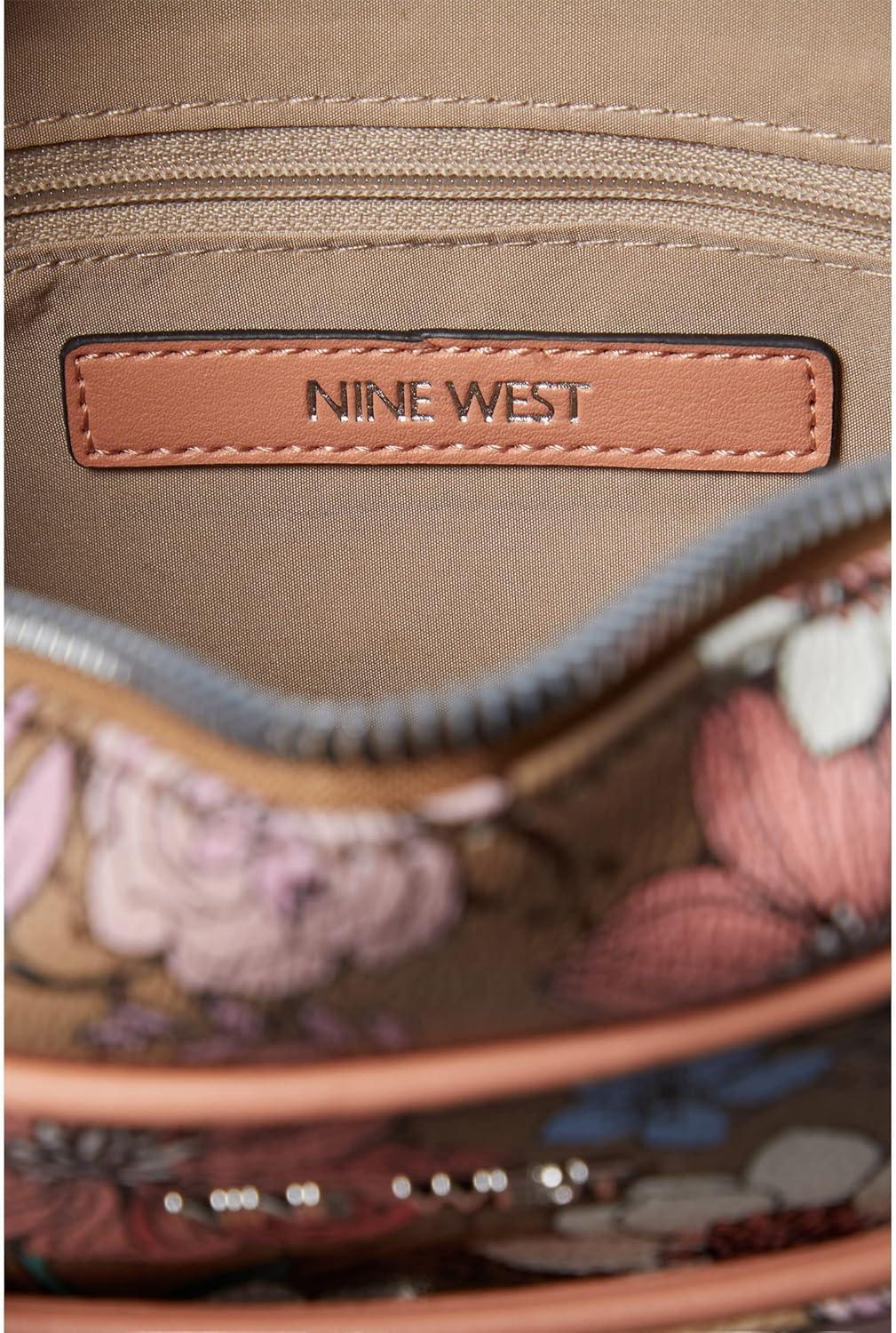 image:imageNine West Georgi Mini Convertible Camera CrossbodyMagnolia Logo Floral
