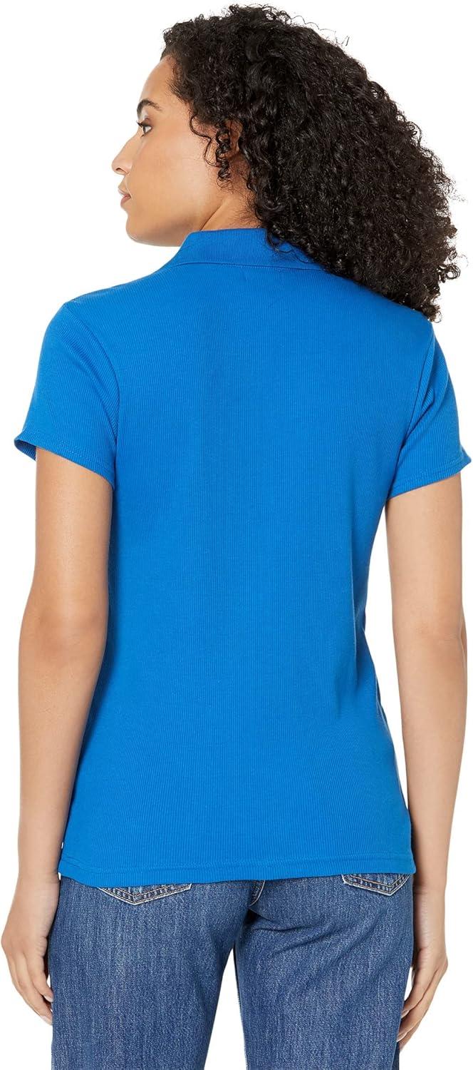 image:imageSPLIT NECK RIBBED POLO SHIRTLapis Blue