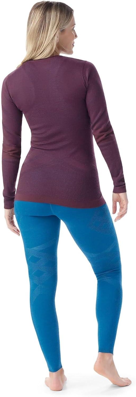image:imageSmartwool Womens Intraknit Thermal Merino Base Layer Crew Breathable Merino Wool Long Sleeve ShirtEggplantnival Blue