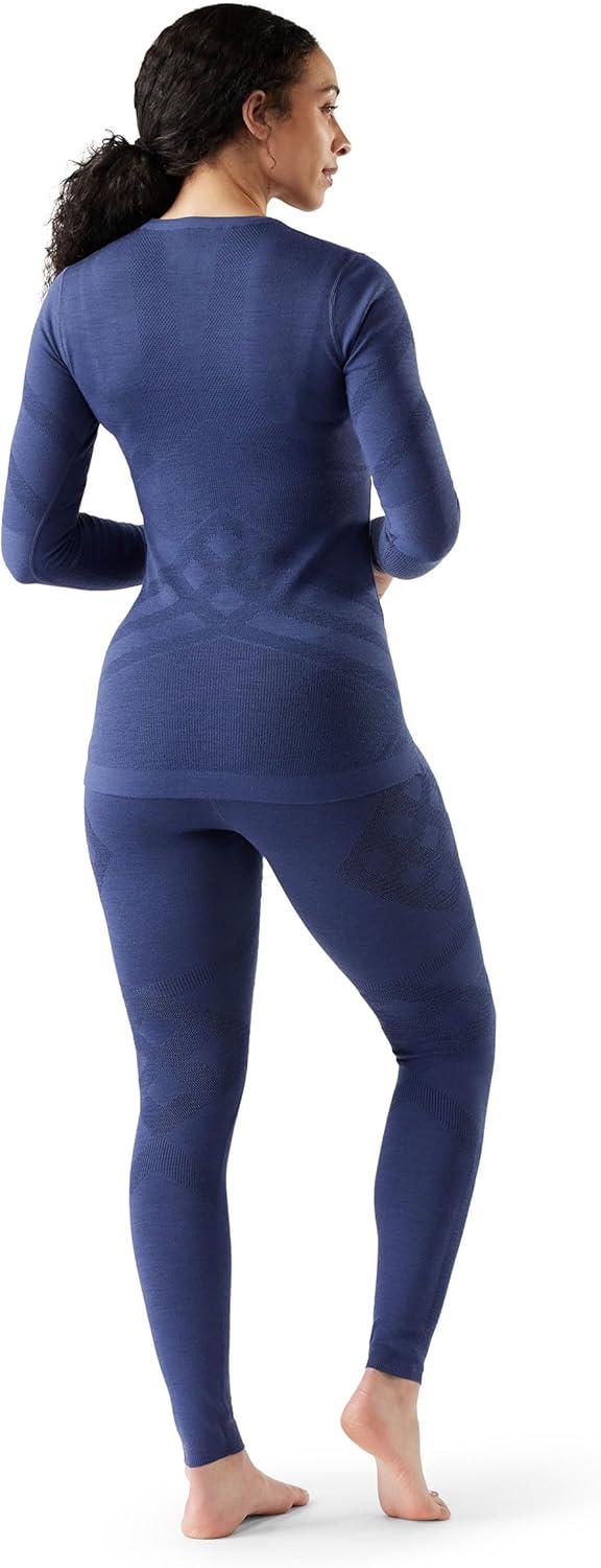 image:imageSmartwool Womens Intraknit Thermal Merino Base Layer Crew Breathable Merino Wool Long Sleeve ShirtNightfall Bluedeep Navy