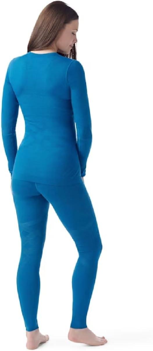 image:imageSmartwool Womens Intraknit Thermal Merino Base Layer Crew Breathable Merino Wool Long Sleeve ShirtNival Bluepool Blue