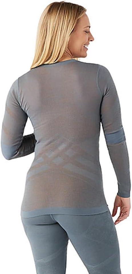 image:imageSmartwool Womens Intraknit Thermal Merino Base Layer Crew Breathable Merino Wool Long Sleeve ShirtPewter Bluemarmalade