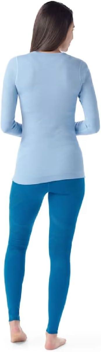 image:imageSmartwool Womens Intraknit Thermal Merino Base Layer Crew Breathable Merino Wool Long Sleeve ShirtSerene Bluewhite