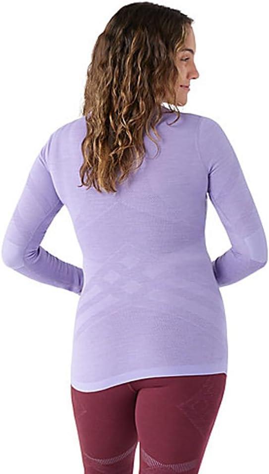 image:imageSmartwool Womens Intraknit Thermal Merino Base Layer Crew Breathable Merino Wool Long Sleeve ShirtVioletpurple Iris