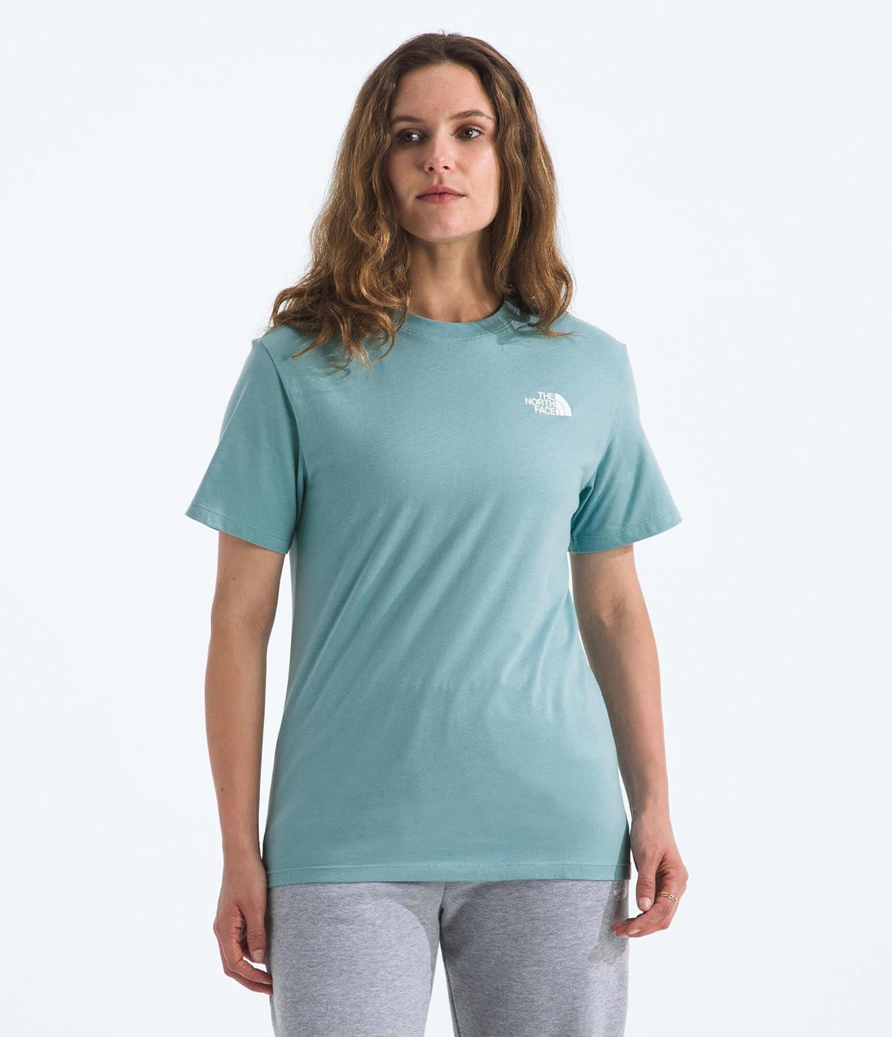 image:imageTHE NORTH FACE Womens Evolution Box NSE Shortsleeve Tee Regular Fit Cotton Tshirt With Logo GraphicsBlue Eclipse
