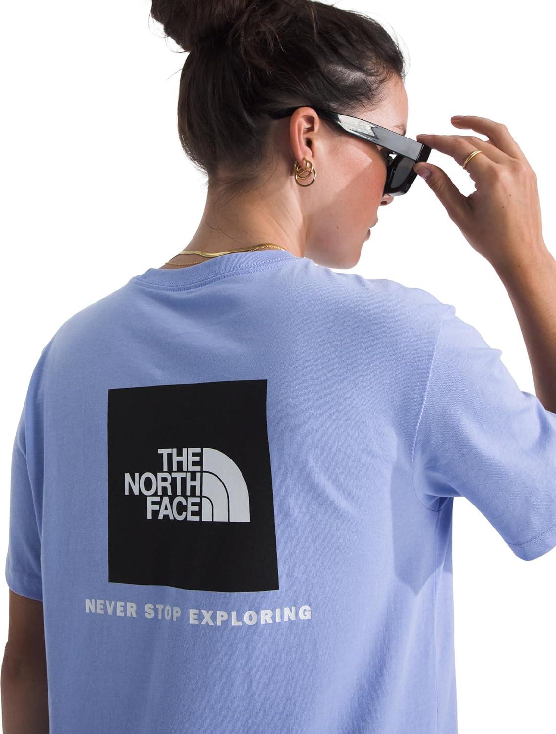 image:imageTHE NORTH FACE Womens Evolution Box NSE Shortsleeve Tee Regular Fit Cotton Tshirt With Logo GraphicsPeriwinkle Glow