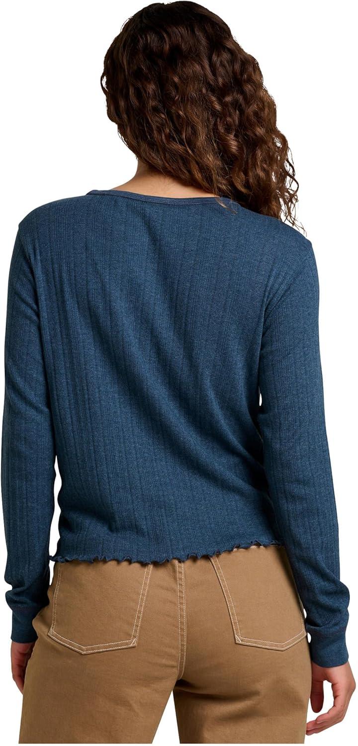 image:imageToadampCo Womens Foothill Pointelle Long Sleeve Crew IIMidnight