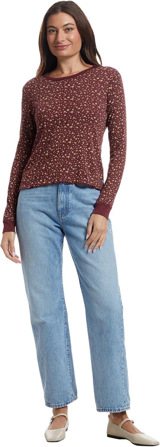 image:imageToadampCo Womens Foothill Pointelle Long Sleeve Crew IIPort Ditsy Print