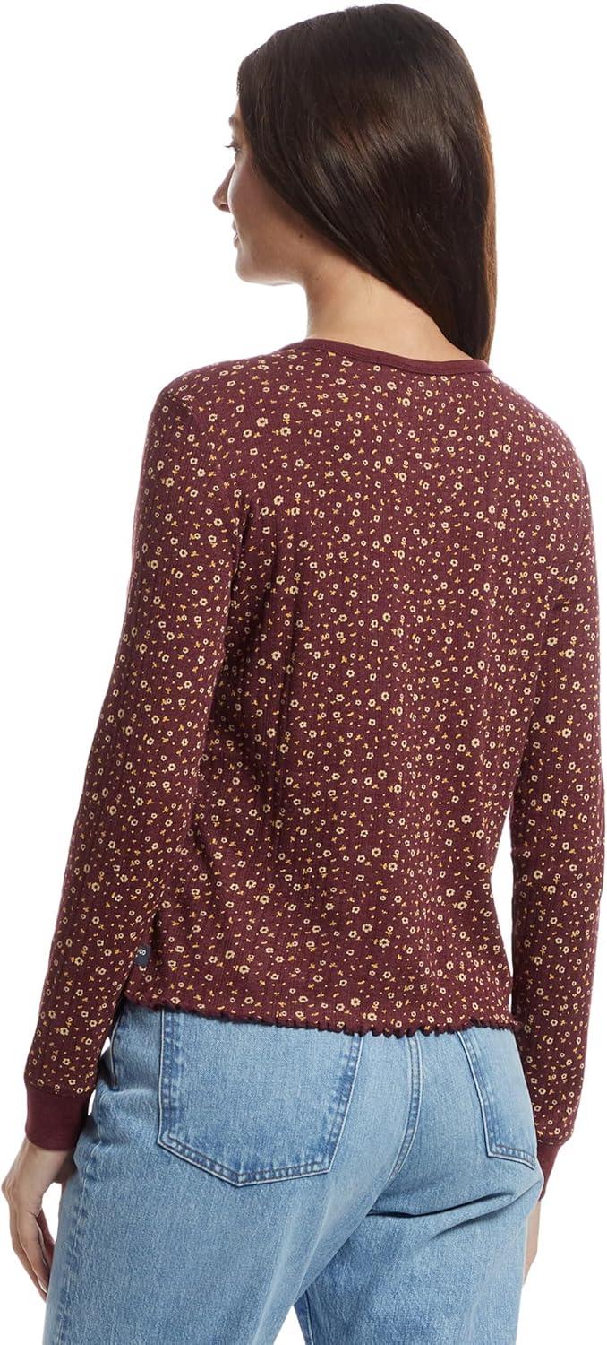 image:imageToadampCo Womens Foothill Pointelle Long Sleeve Crew IIPort Ditsy Print
