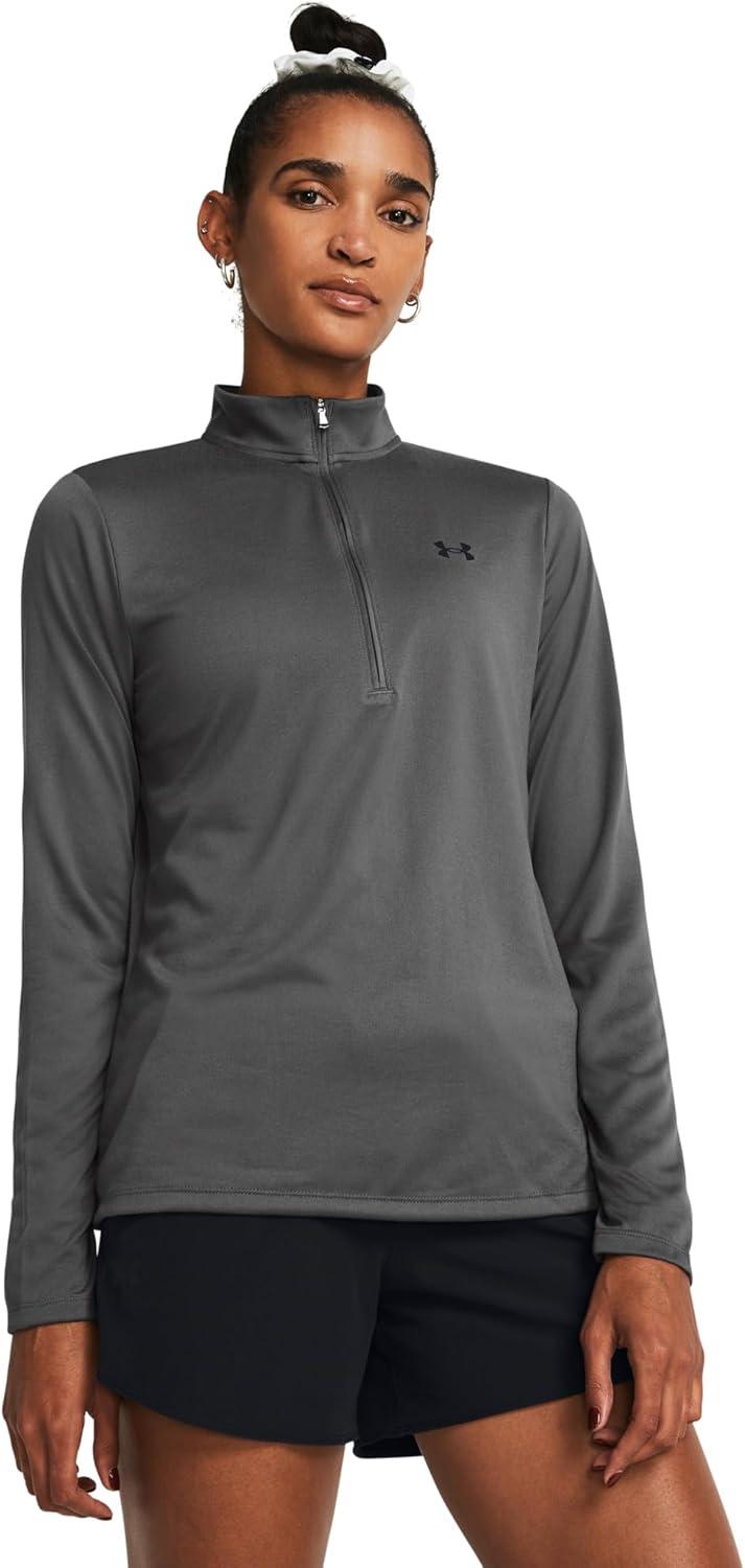 image:imageUnder Armour Womens Tech Quarter Zip025 Castlerock Black