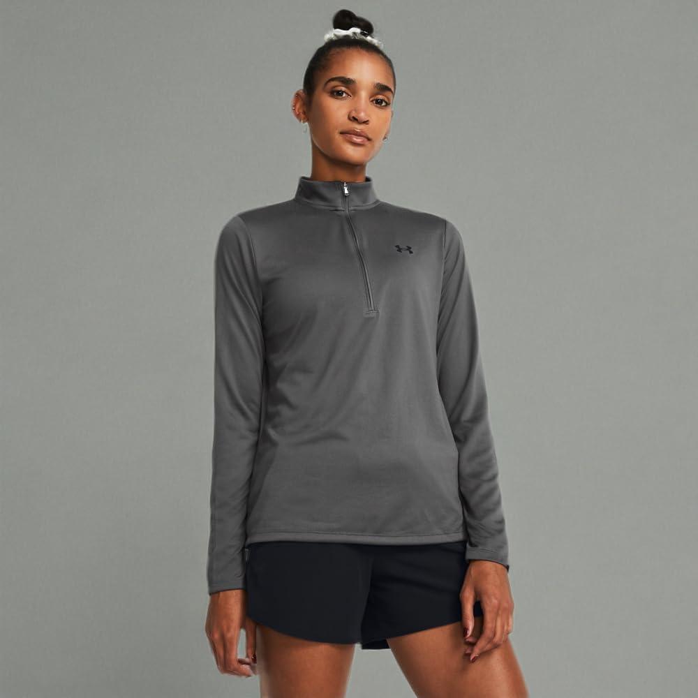 image:imageUnder Armour Womens Tech Quarter Zip025 Castlerock Black