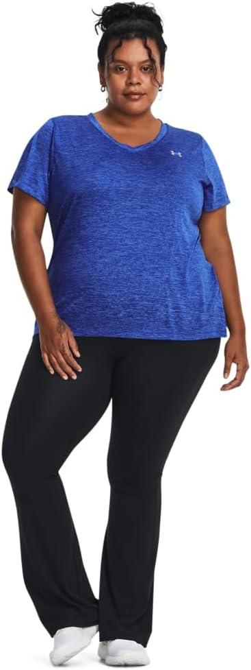 image:imageUnder Armour Womens Tech ShortSleeve VNeck Twist400 Team Royal Metallic Silver