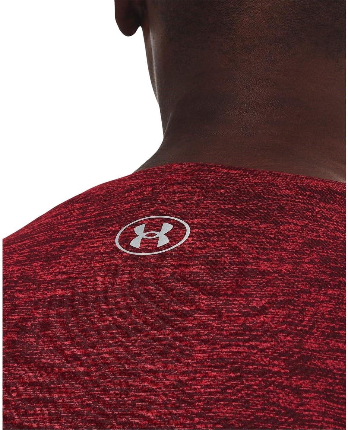 image:imageUnder Armour Womens Tech ShortSleeve VNeck Twist690 Chestnut Red Radio Red Metallic Silver