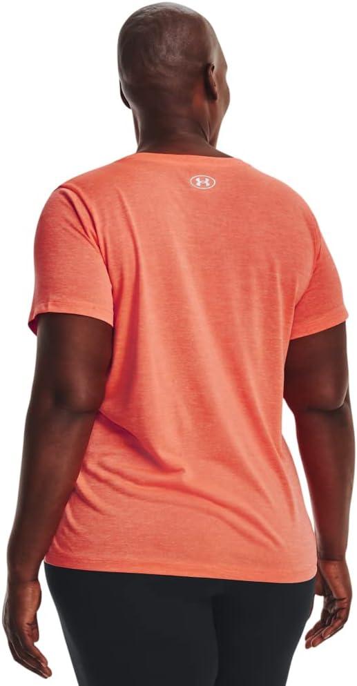 image:imageUnder Armour Womens Tech ShortSleeve VNeck Twist879 After Burn White Metallic Silver