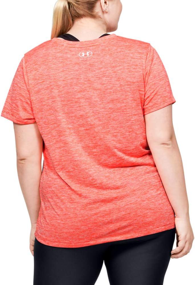 image:imageUnder Armour Womens Tech ShortSleeve VNeck TwistBeta 628Metallic Silver
