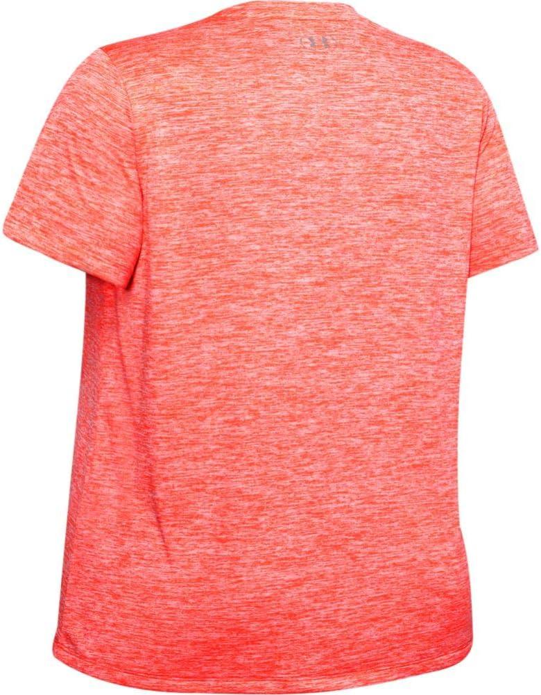 image:imageUnder Armour Womens Tech ShortSleeve VNeck TwistBeta 628Metallic Silver