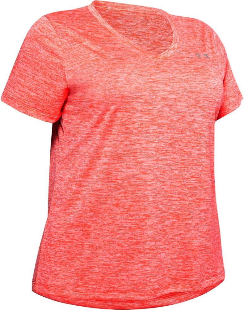 image:imageUnder Armour Womens Tech ShortSleeve VNeck TwistBeta 628Metallic Silver