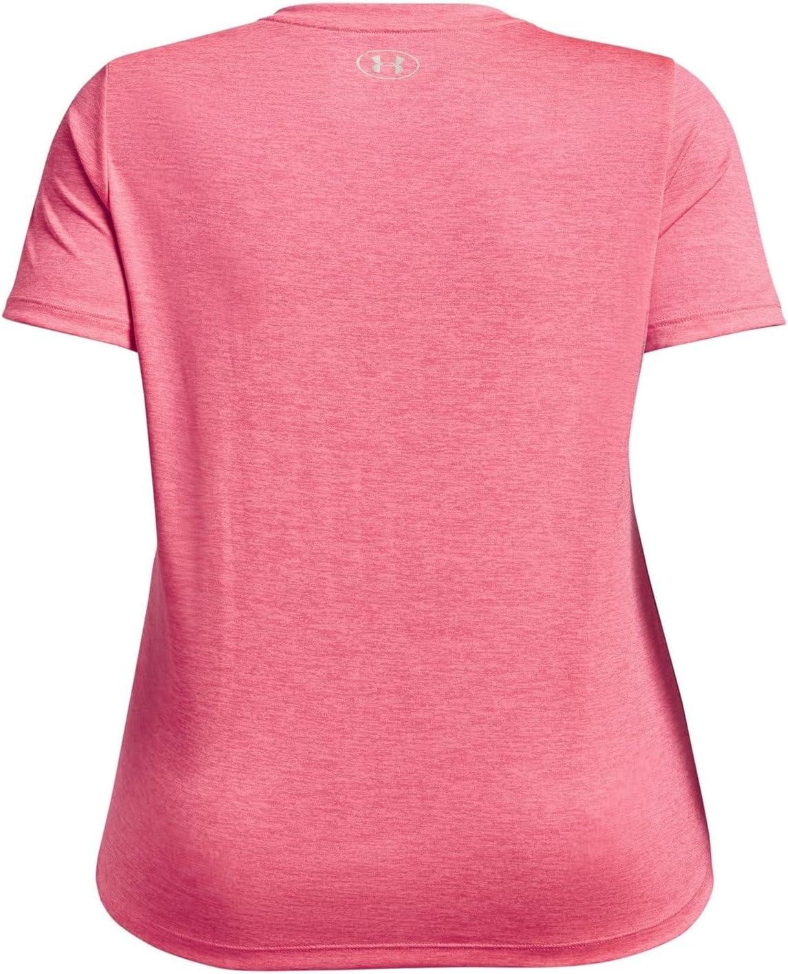 image:imageUnder Armour Womens Tech ShortSleeve VNeck TwistCerise 653Metallic Silver