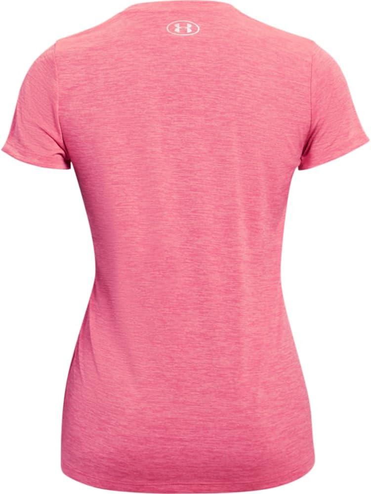 image:imageUnder Armour Womens Tech ShortSleeve VNeck TwistCerise 655Metallic Silver