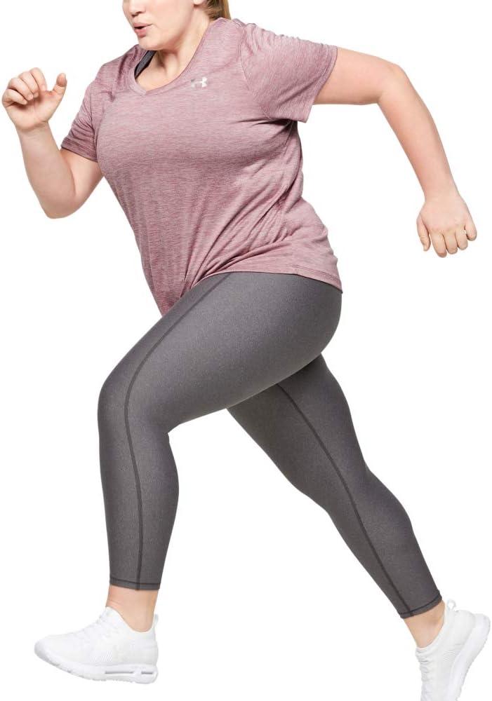image:imageUnder Armour Womens Tech ShortSleeve VNeck TwistHushed Pink 662Metallic Silver