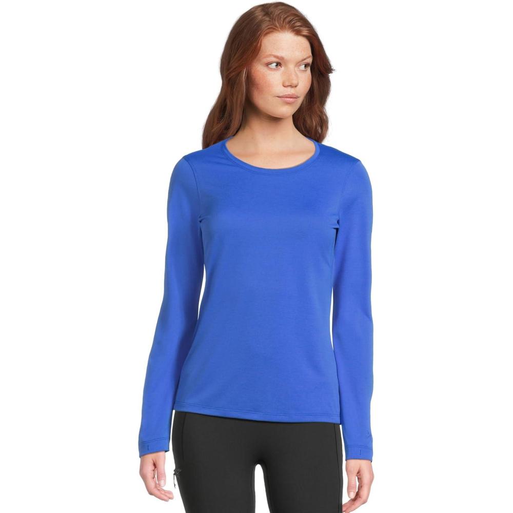 image:imageArcteryx Taema Crew Neck Long Sleeve Shirts for Women  Quick Dry Long Sleeve Workout Shirts  Hiking Running Fitness TopsElectra Heather