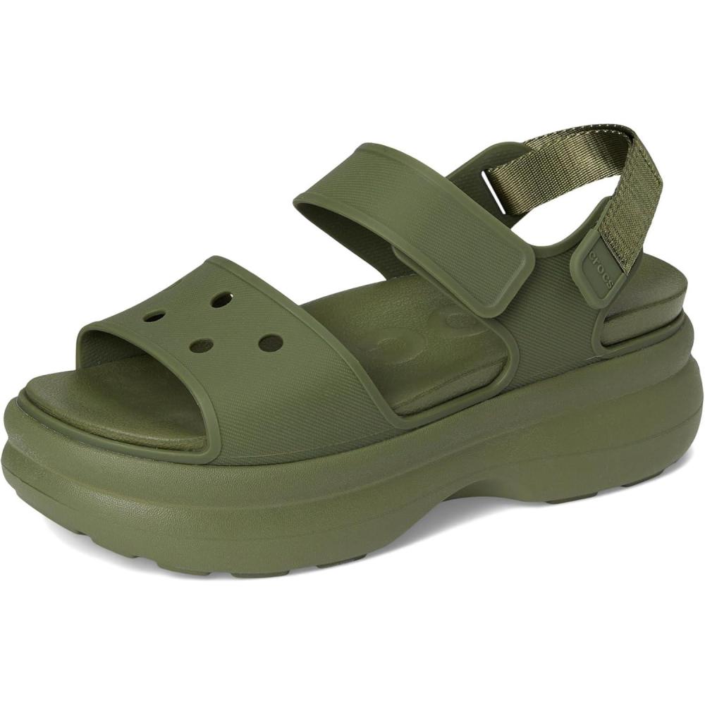 image:imageCrocs Womens Soho Y Strap SandalsArmy Green