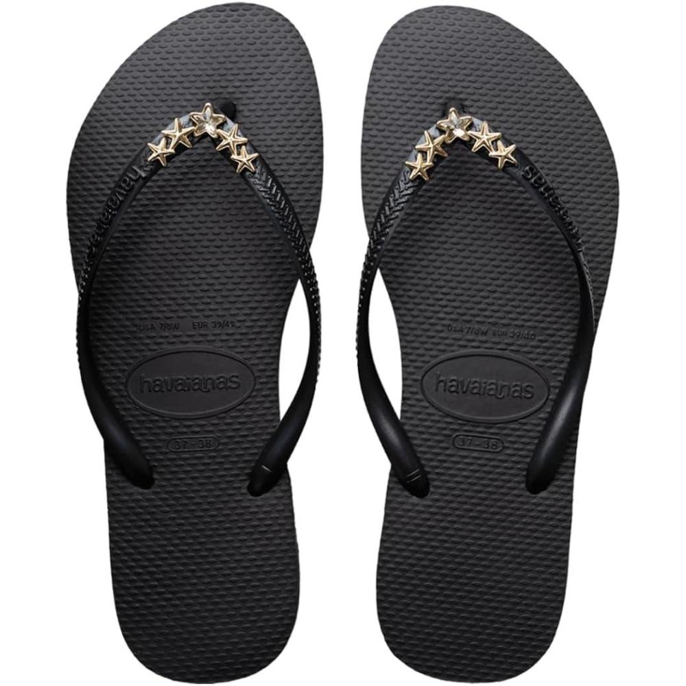 image:imageHavaianas Womens Dragon Flip FlopBlack Stars