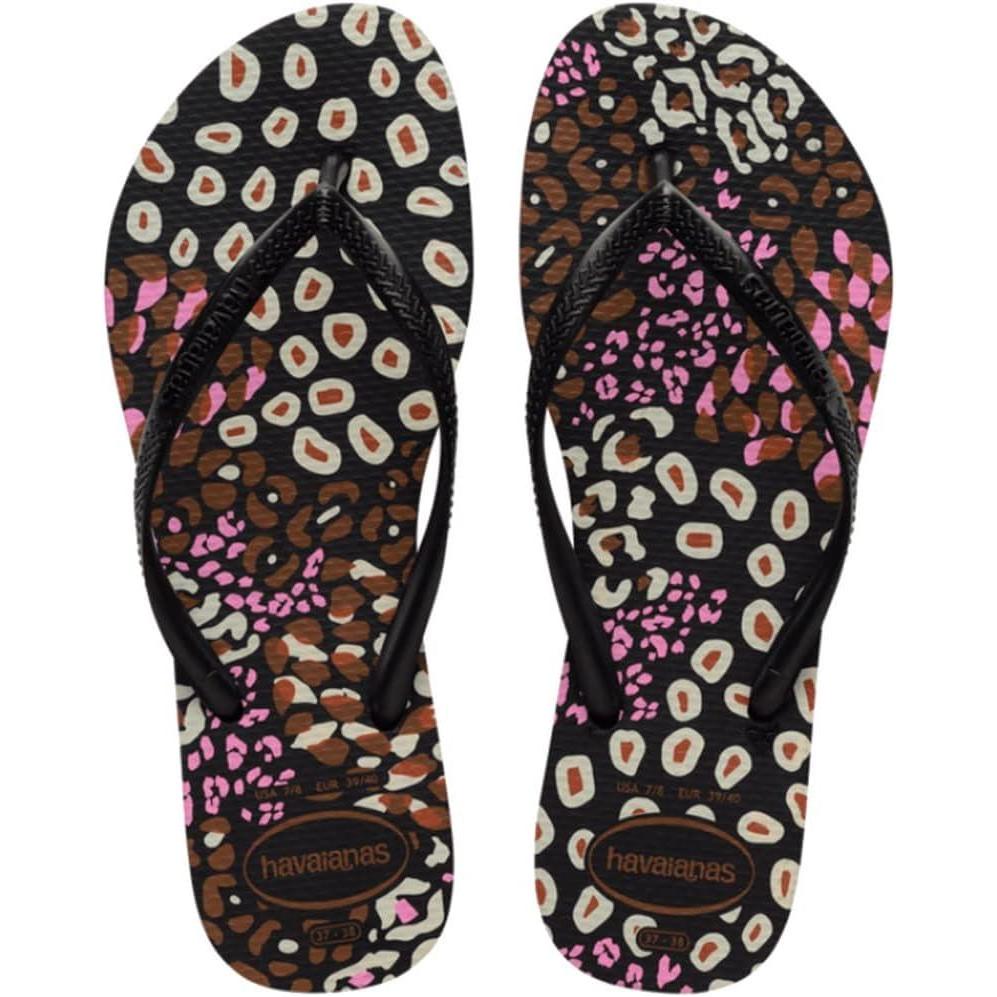 image:imageHavaianas Womens Dragon Flip FlopMulticoloured Black Pink Lemonade