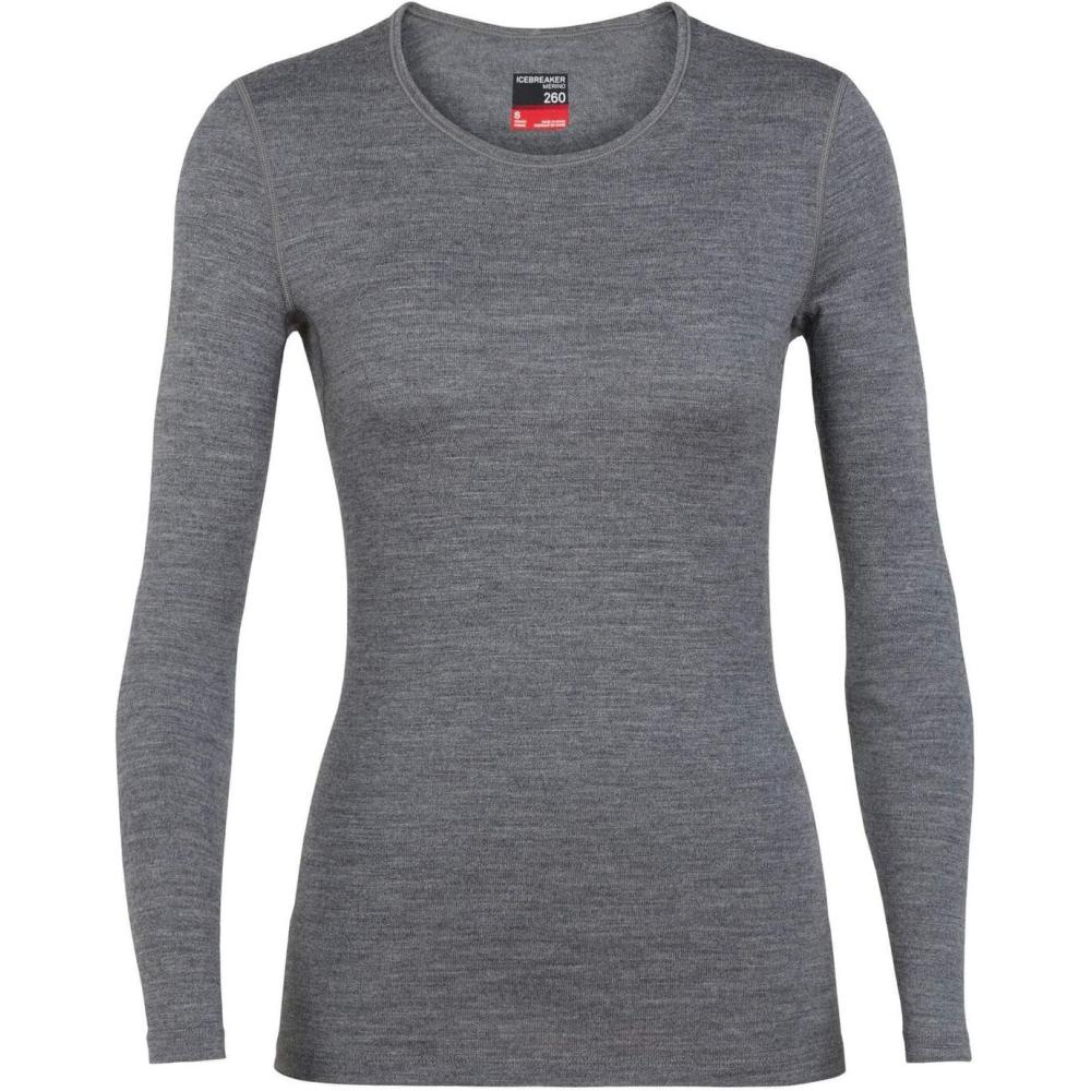 image:imageIcebreaker Merino Womens 200 Oasis Long Sleeve Thermal Cold Weather Half Zip Base Layer TopGritstone Heather