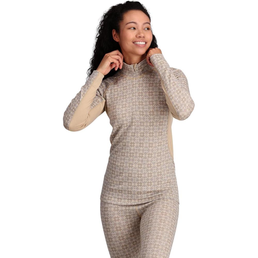 image:imageKari Traa Rose Light Half Zip Womens Base Layer Top  100 Merino Wool Fitted Long Sleeve Knit Thermal Shirt