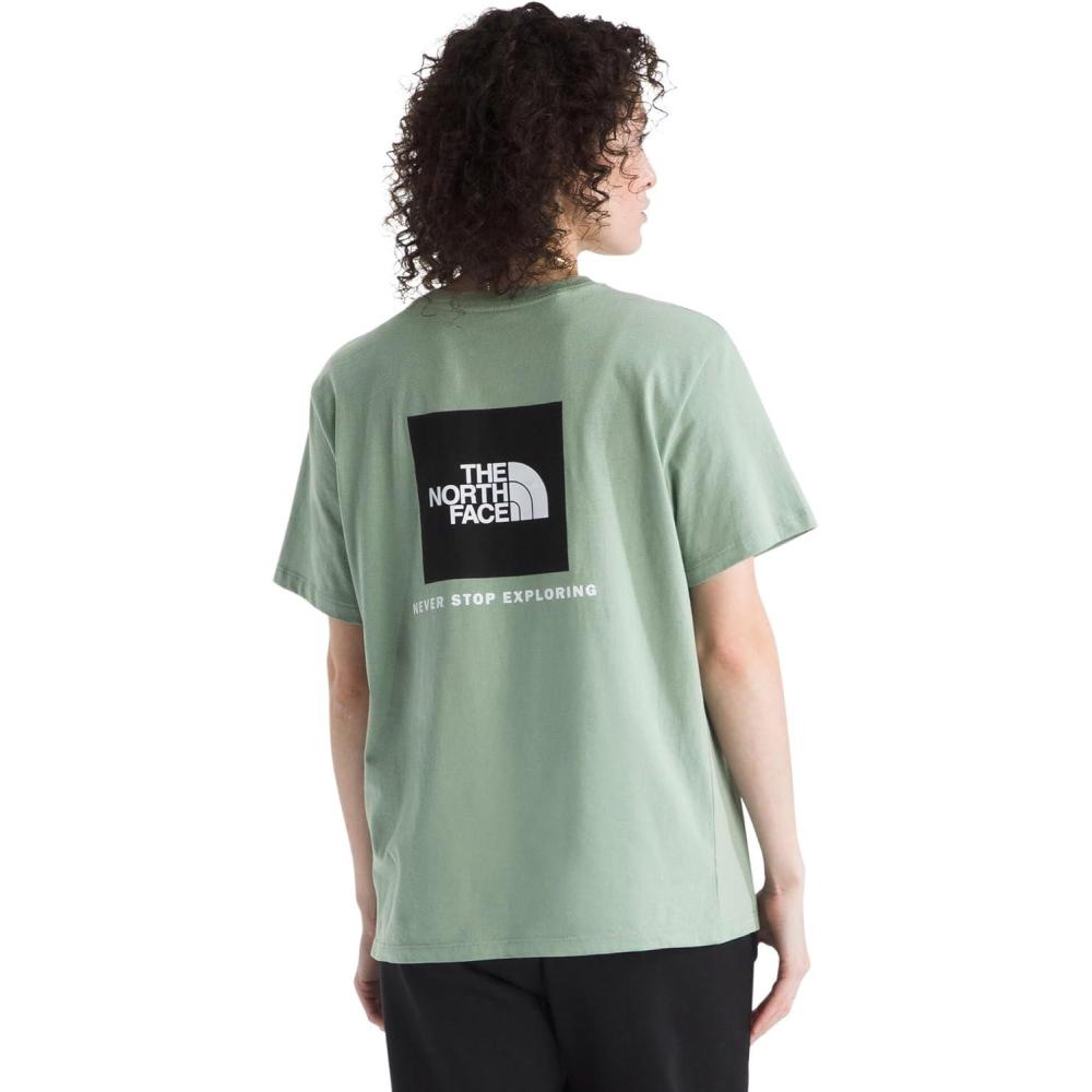 image:imageTHE NORTH FACE Womens Evolution Box NSE Shortsleeve Tee Regular Fit Cotton Tshirt With Logo GraphicsSlate Moss